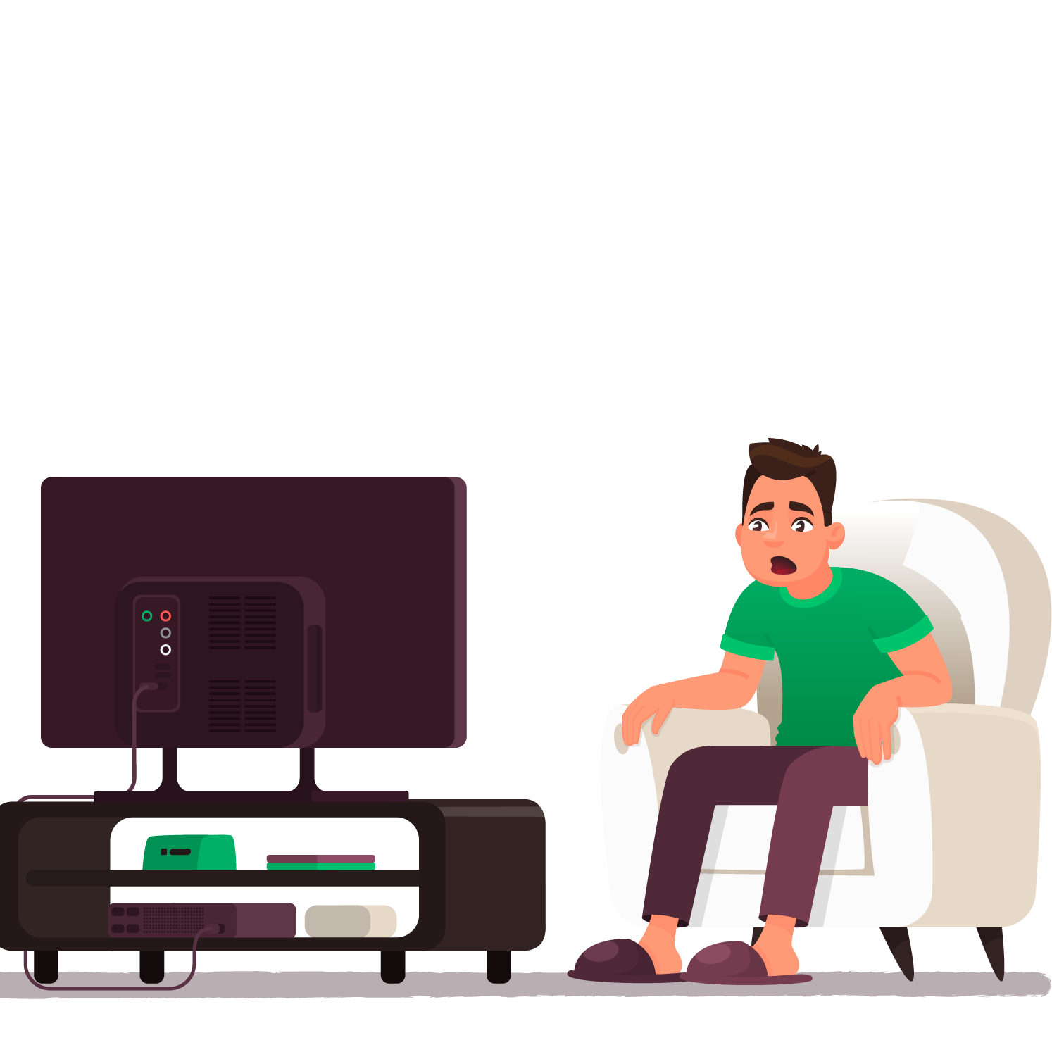 watching TV